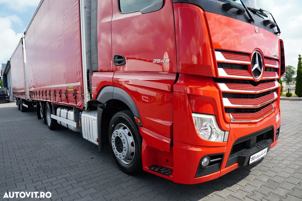 Mercedes-Benz ACTROS 2545 / TANDEM COMBINAT 120 M3 / TRANSIT / CORTINĂ - 7,4 M / BIG SPACE / WIELTON - 9