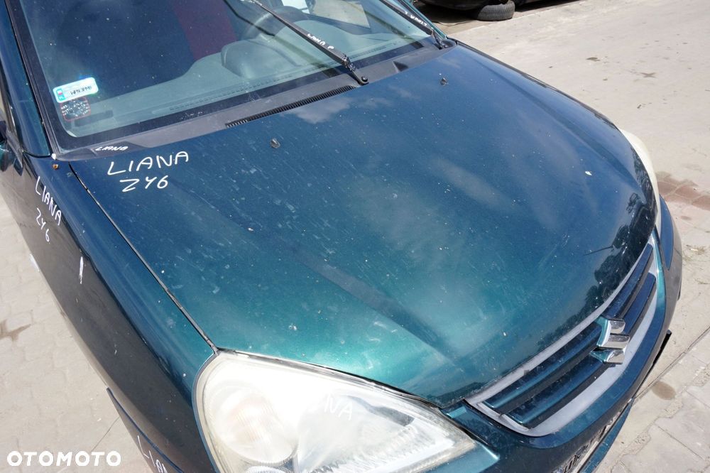 MASKA ZDERZAK BŁOTNIKI LAMPY LIANA  ZY6  SUZUKI 2001-2010 ZIELONY PRZÓD KOMPLETNY - 4