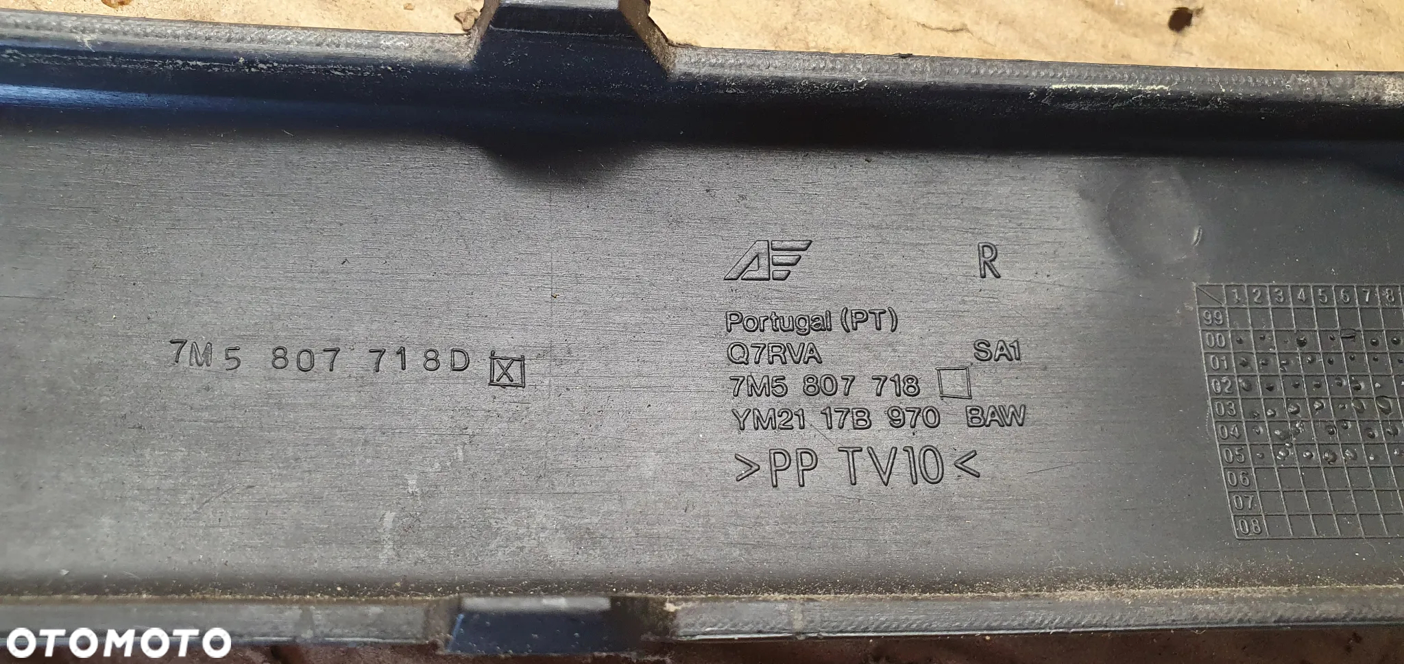 Listwa zderzaka prawy przód przednia prawa Ford Galaxy MK1 Lift 7M5807718D - 5