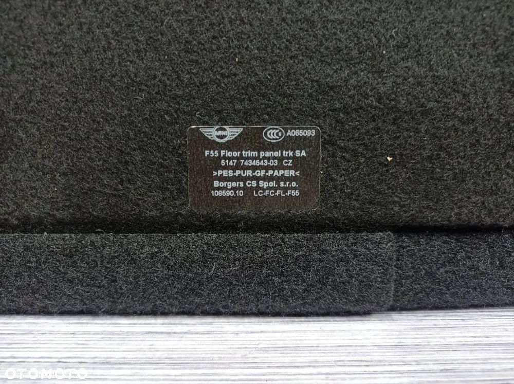 Mini Cooper F55 Podłoga wykładzina bagażnika 7434543 - 10