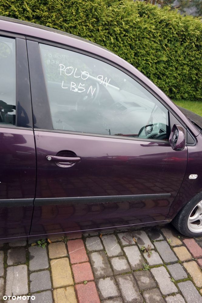 DRZWI PRZEDNIE PRAWE POLO IV 9N 5D HB LC3W  FIOLETOWY VOLKSWAGEN 2001-2004 - 1
