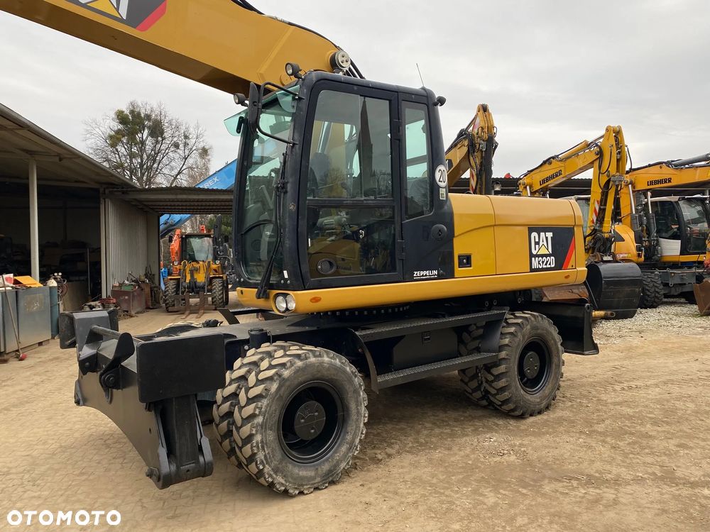 Caterpillar CAT M322D, 2014 ROK, PODPORY + PŁUG, Z NIEMIEC, SUPER STAN, - 10