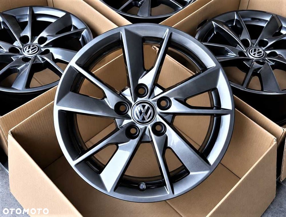 Alufelgi 16 5x112 VW Golf Passat Tiguan Jetta Touran Caddy T-Roc Nowe Chrom Shadow ! 611#