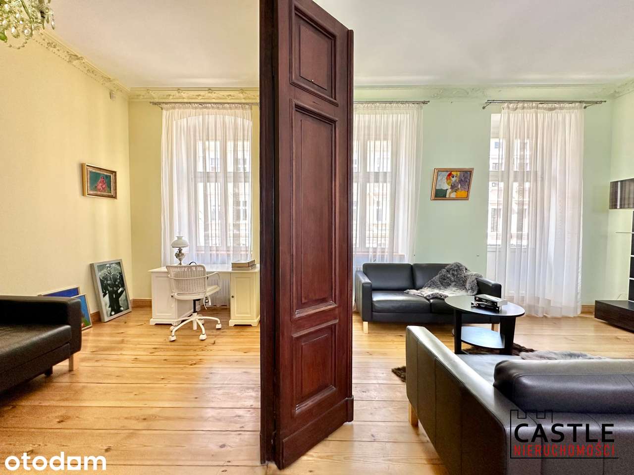 Komfortowe wnętrze w historycznym budynku - 1 piętro, 4 pok., balkon,