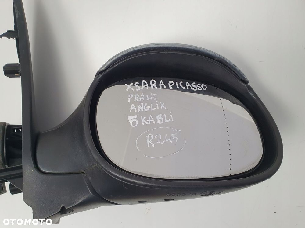 LUSTERKO PRAWE Peugeot 206 98-09r _ PASAŻERA 5 Pin kabli ANGLIK - 3