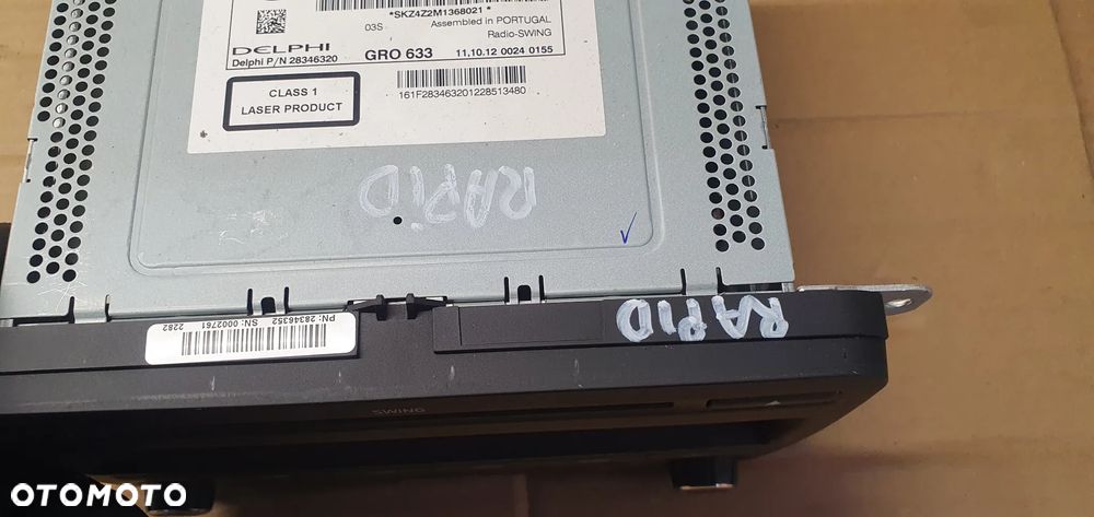 Radio radioodtwarzacz oryginał Skoda Rapid 5J0035161F - 9