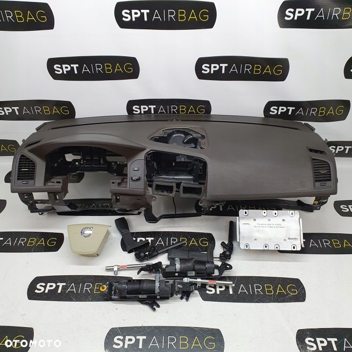 VOLVO XC60 DESKA ROZDZIELCZA KONSOLA KOKPIT PULPIT PODUSZKI AIRBAG AIR BAG PASY DOPINACZE KIT SET - 1