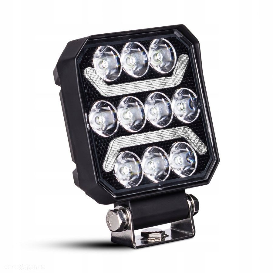 lampa robocza led 10xled + 2x pasek led biały do pojazdów i maszyn - 1