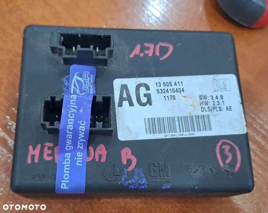 OPEL MERIVA B MODUŁ STEROWNIK ŚWIATEŁ 13505411 - 1