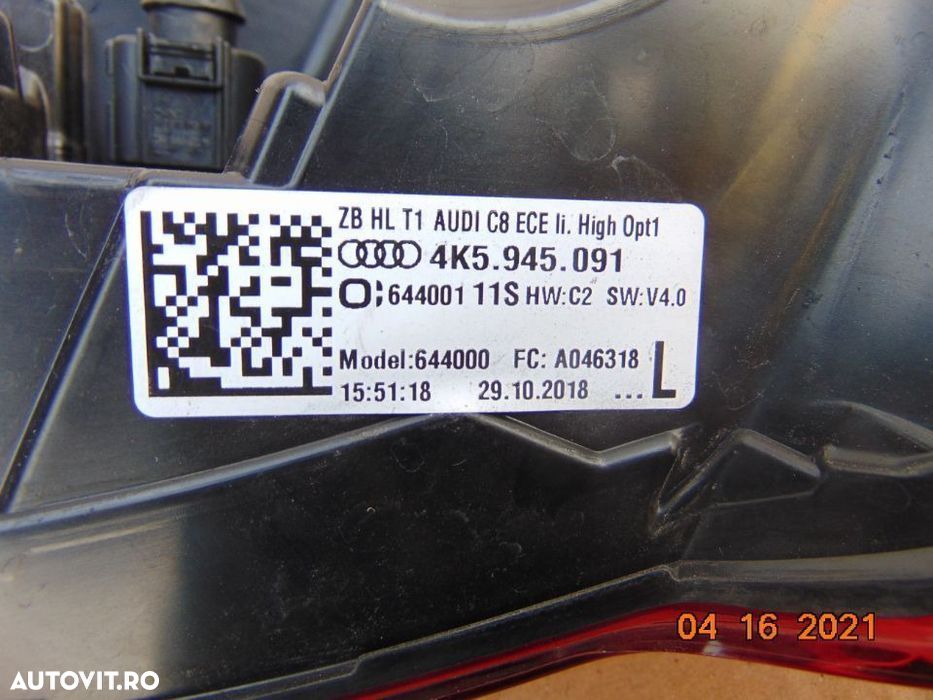 Stop Audi a6 4K C8 Avant stopuri stanga dreapta audi a6 4k c8 combi LE - 5