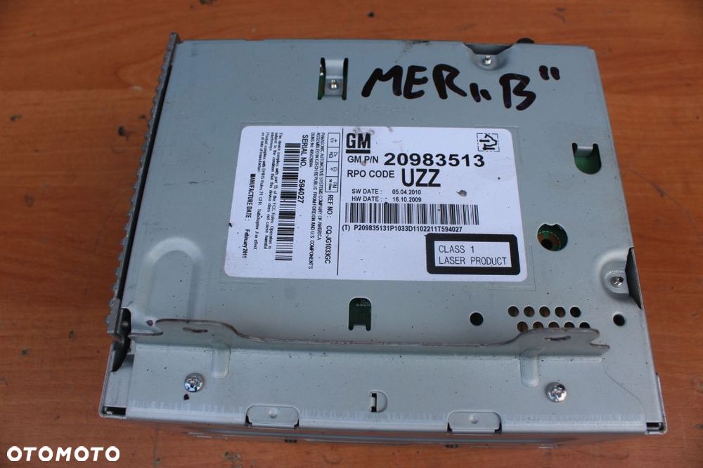 RADIO PANEL WYŚWIETLACZ CD400 OPEL MERIVA B - 3