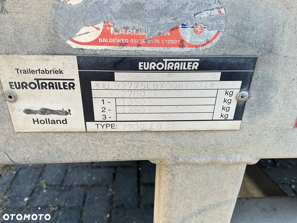 Inny Euro Trailer 2700 LB - 7