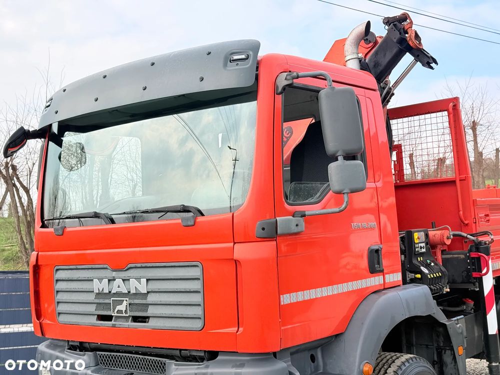 MAN * TGM 18-280 MAN 4x4 HDS Palfinger PK10500 * Kiper Wywrotka * Bardzo Dobry Stan - 5
