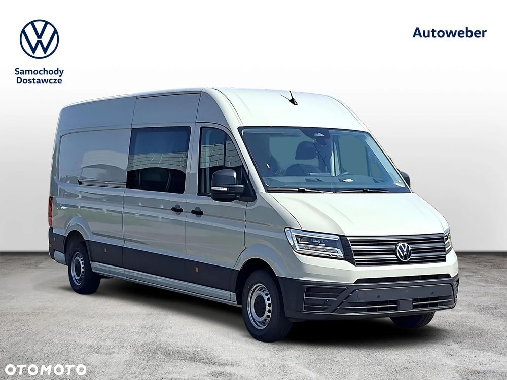 Volkswagen Crafter 35 Furgon, BRYGADÓWKA 7 osobowa, z wysokim dachem silnik: 2,0 l EURO VI SCR 140 KM / skrzynia biegów: Przedni napęd manualna 6-biegowa rozstaw osi: 4490 mm - 8