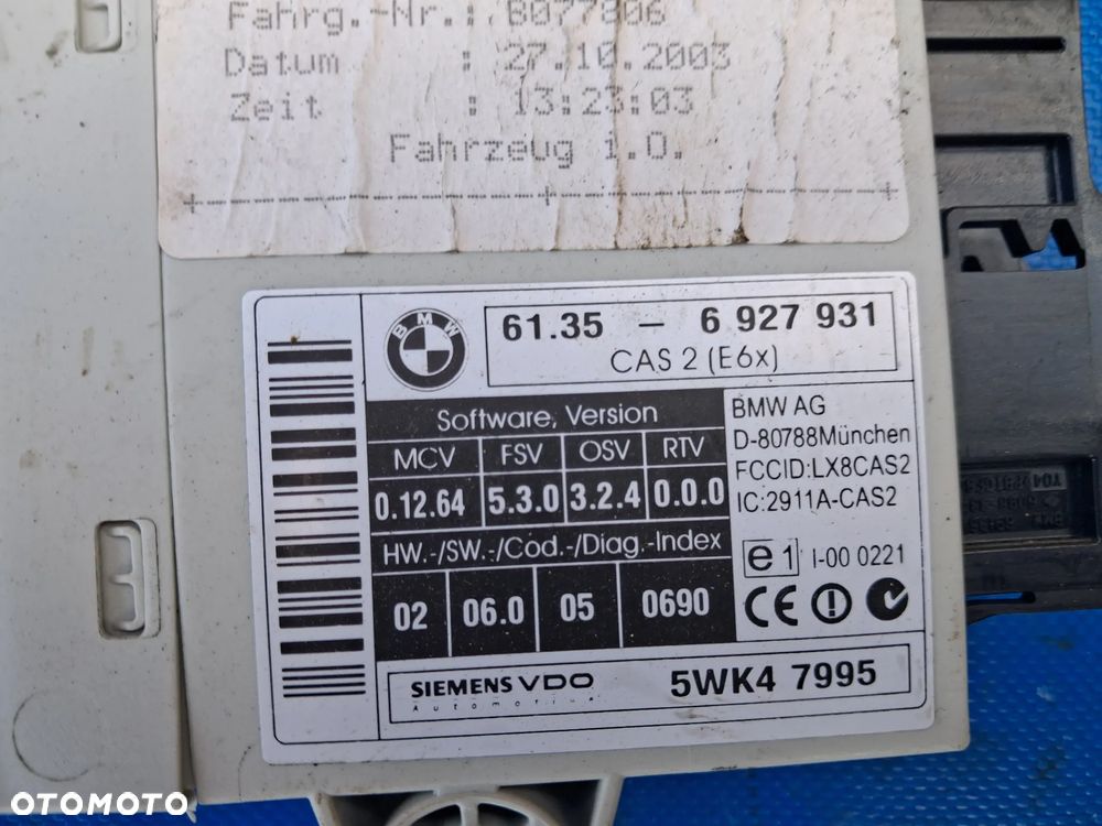 BMW 5 E60 E61 4.4 V8 Zestaw startowy silnika DO ODPALENIA 2x kluczyk sterownik silnika Bosch 0261209010 DME 7540510 ECU Immo 6928379 moduł komfortu 61356943062 5WK49111 EWS zapłonu CAS2 61356927931 5WK47995 - 5