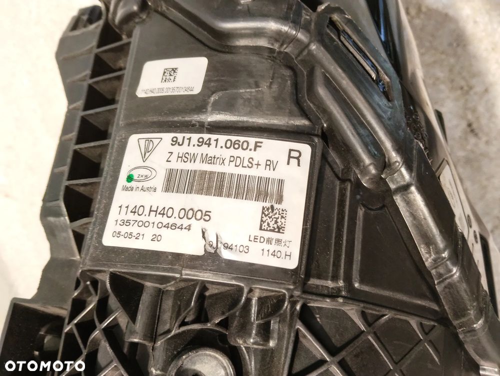 Porsche Taycan MATRIX LED PRZÓD STRONA PRAWA  9J1 9J1941060F - 5