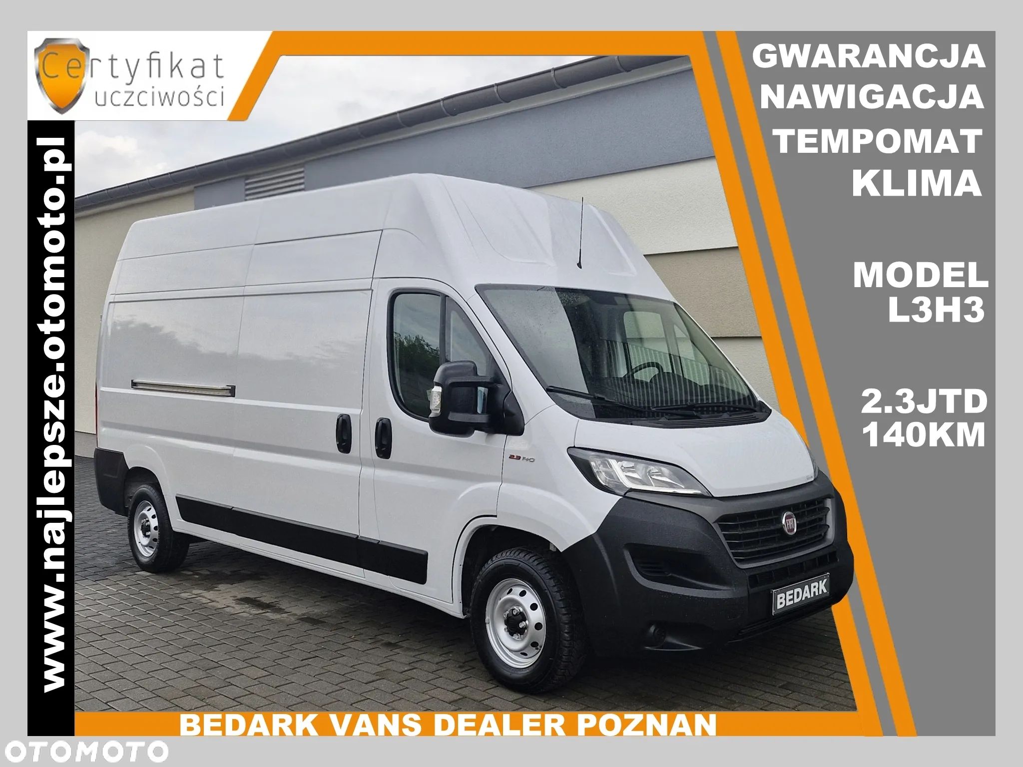 Fiat Ducato, L3H3, 2020 XI, Nawigacja, tempomat, klima - 1