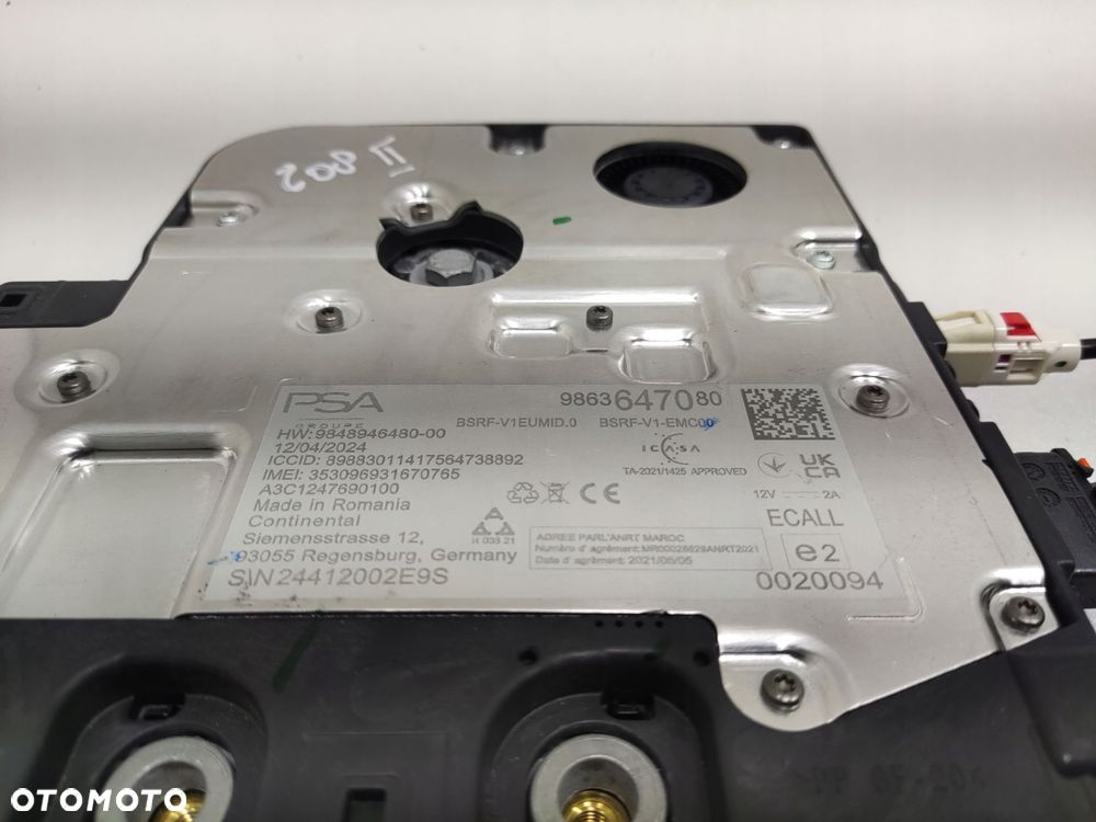 antena moduł gps peugeot 208 ii 2024-2025 lift 9863647080 - 7