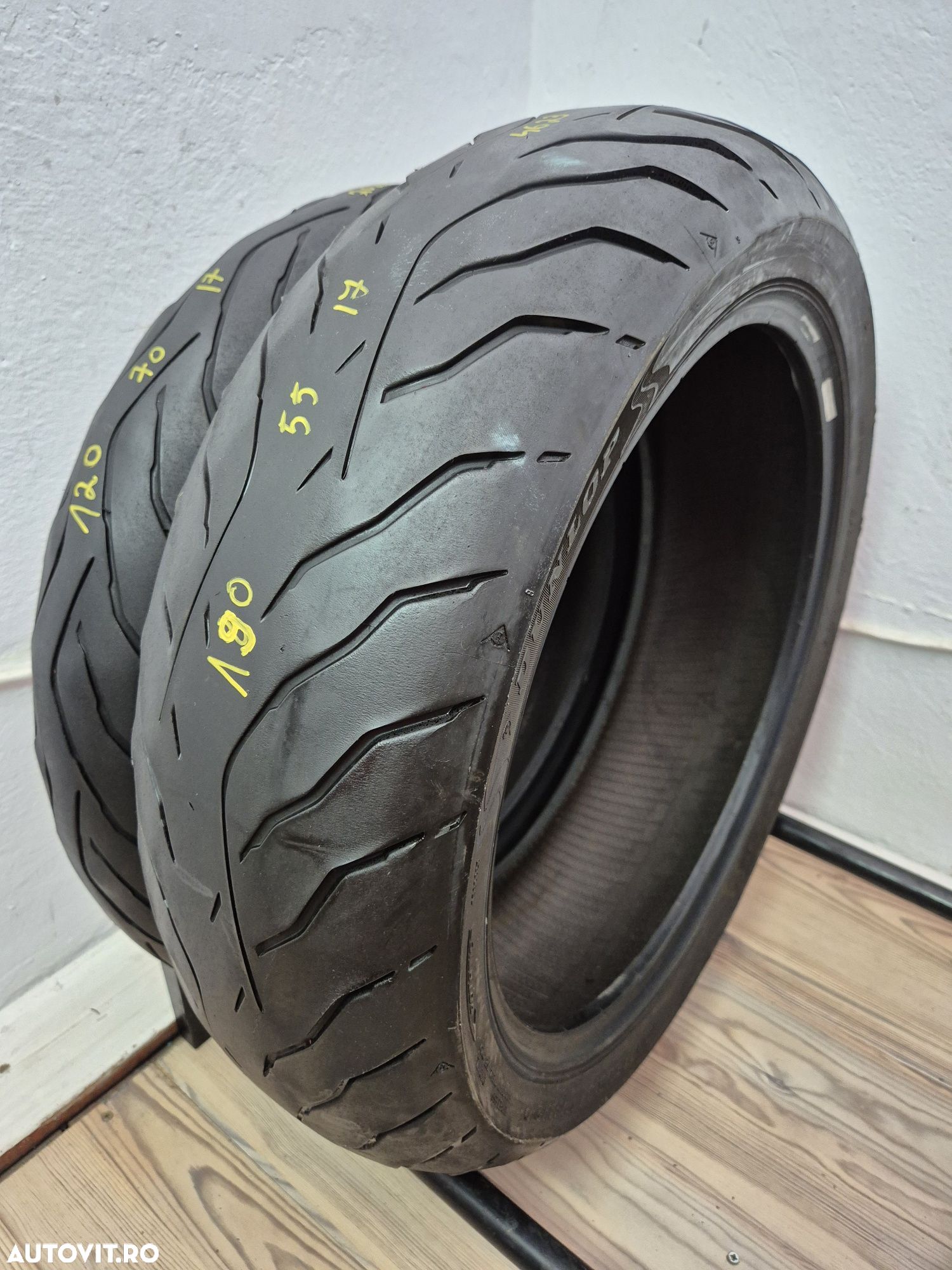 Set anvelope moto 120 70 17 cu 190 55 17 Dunlop roadsmart 4 gt 22 23 - 1