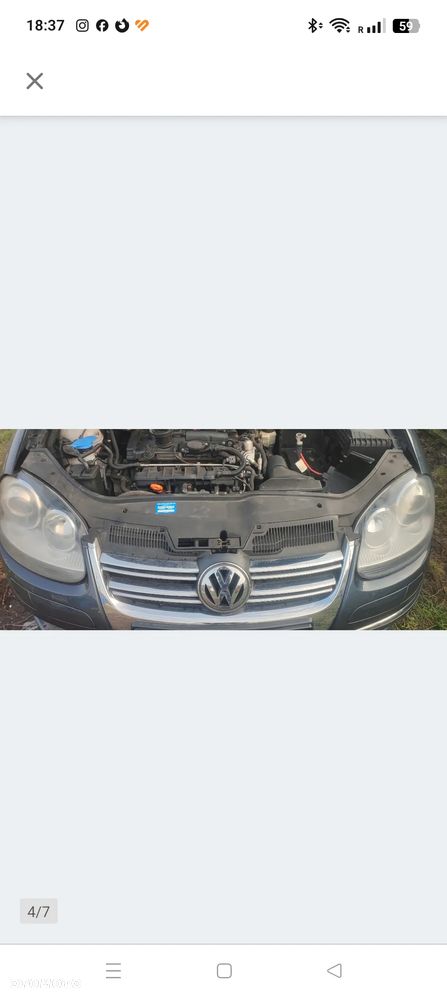 GOLF V KOMBI JETTA V KOMPLETNY PRZÓD LC5F pas maska zderzak lampy XENON itd - 4