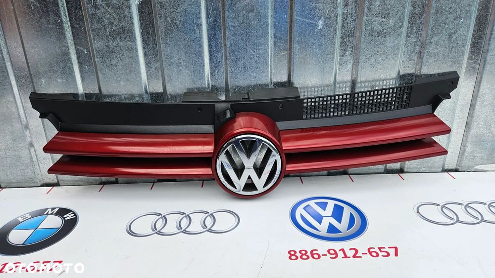 VW Golf IV 4 1J Atrapa zderzaka przedniego Grill Kratka środkowa Logo VW 1J0853651F kolor LC3K - 1