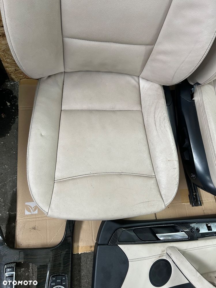 Bmw x3 f25 komplet foteli fotele tapicerki boczki jasna skóra komplet - 8