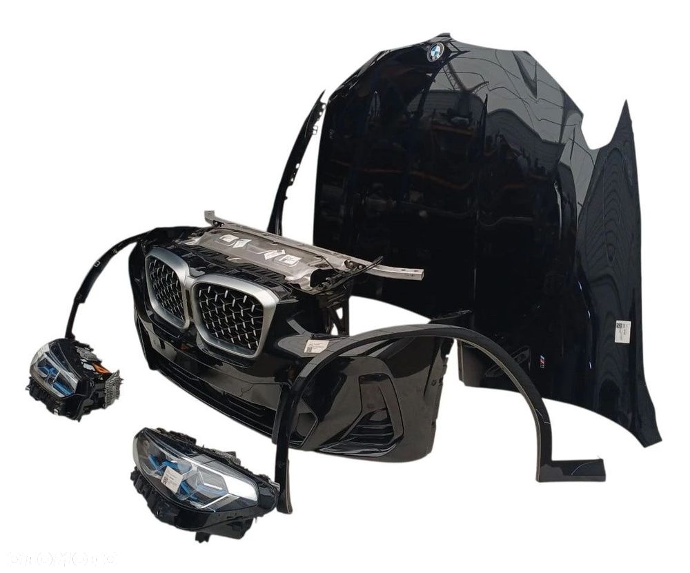 Maska zderzak wzmocnienie chłodnice lampy sierpy błotniki BMW X3 G01 BMW X4 G02 Black Sapphire Metallic 475 - 10