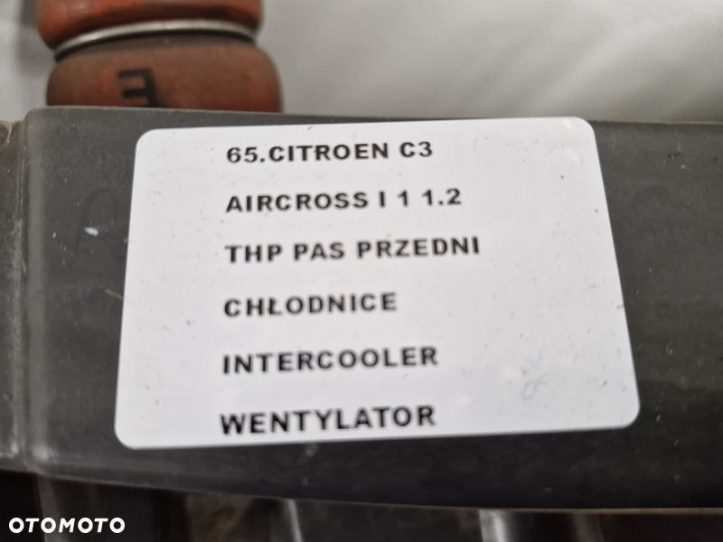 citroen c3 aircross i 1 1.2 thp pas przedni chłodnice intercooler wentylator 9809080880 - 6