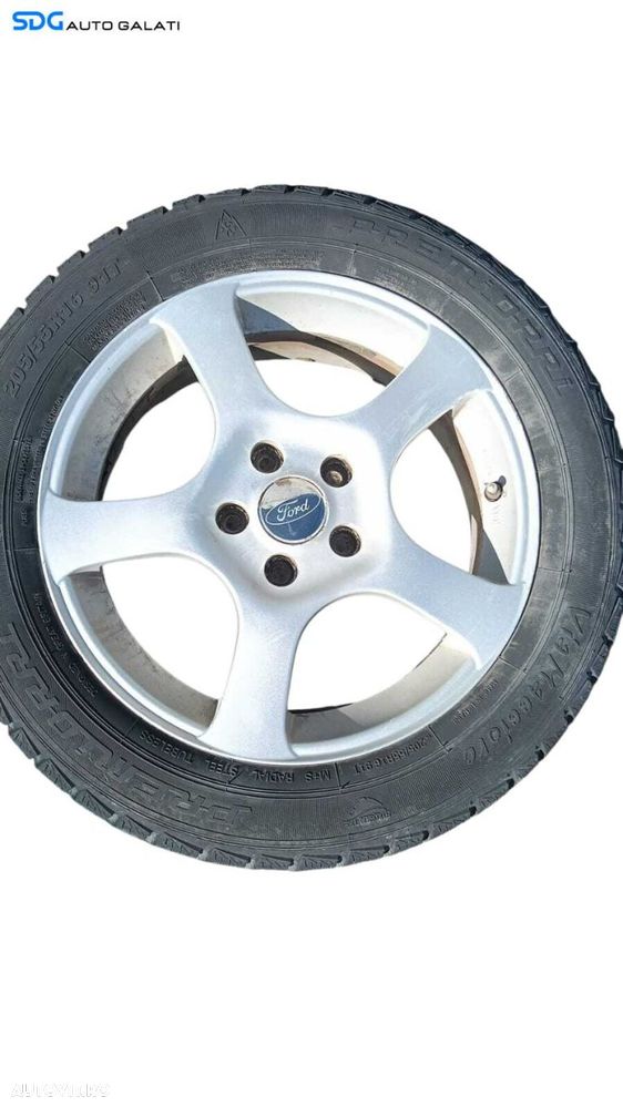 Set 4 Jante Complet cu Prezoane Aliaj 205 55 16 R16 ET50 6½Jx16H2 Ford Focus 2 2004 - 2010 [M8908] - 3