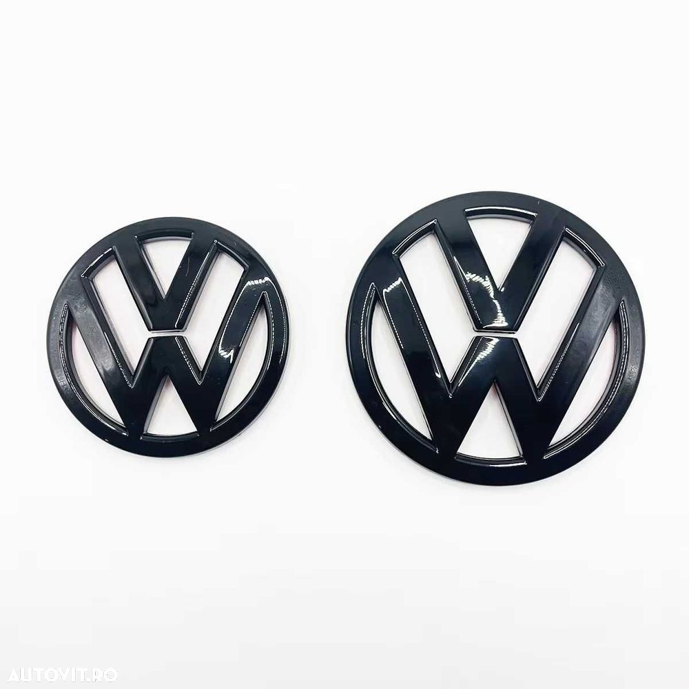 Set Embleme Cu Prinderi Originale Volkswagen VW Scirocco, Negru Lucios - 1