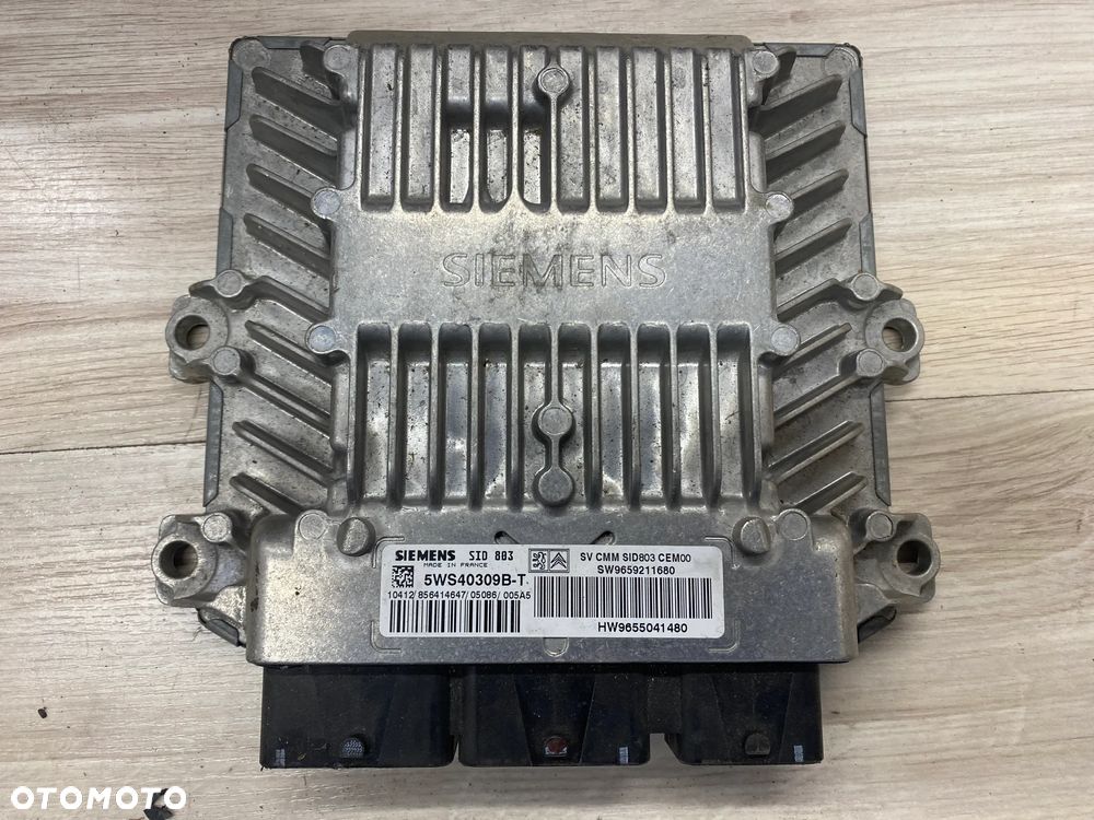 KOMPUTER STEROWNIK SILNIKA ECU CITROEN C5 5WS40309BT 856414647 SW9659211680 HW9655041480 - 1