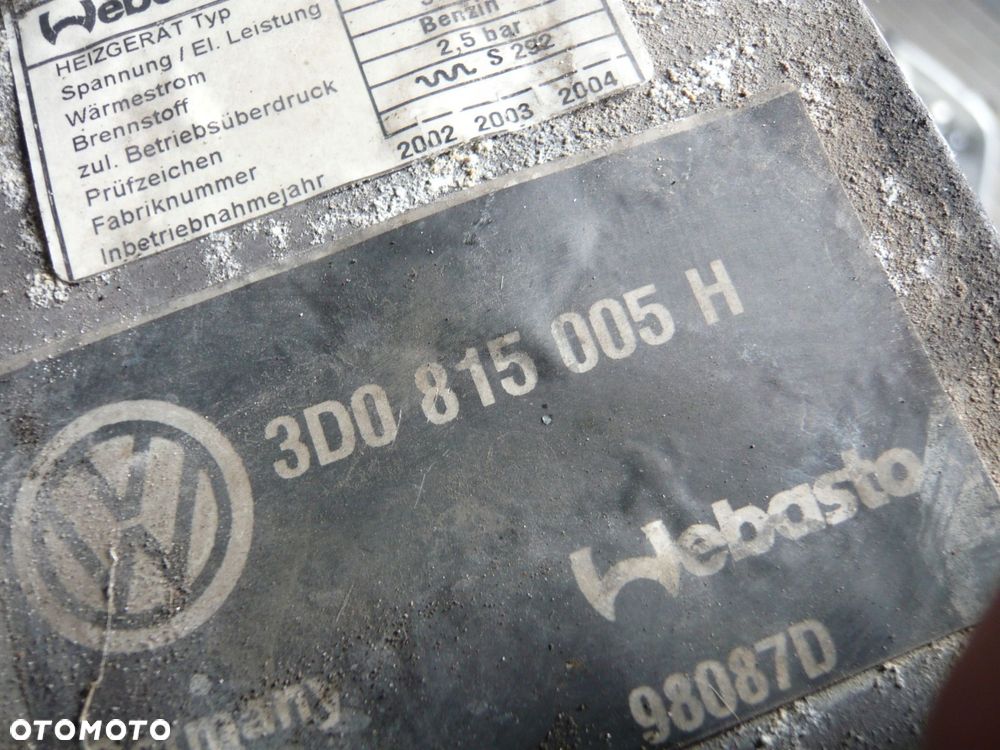 ogrzewanie postojowe webasto vw phaeton 3d0815005h - 2