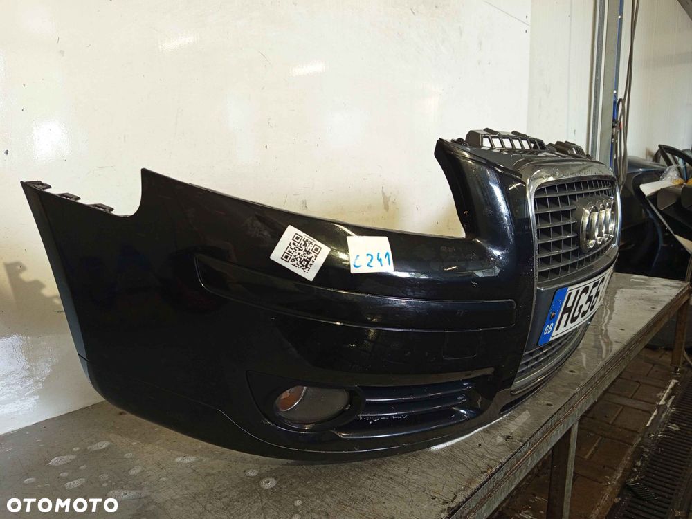 ^ ZDERZAK PRZÓD PRZEDNI AUDI A3 8P LIFT FL LZ9Y CZARNY HALOGENY - 2