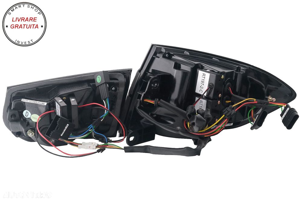 Stopuri LED BAR BMW Seria 3 F30 (2011-2019) Negru Fumuriu LCI Design cu Semnal Din- livrare gratuita - 12