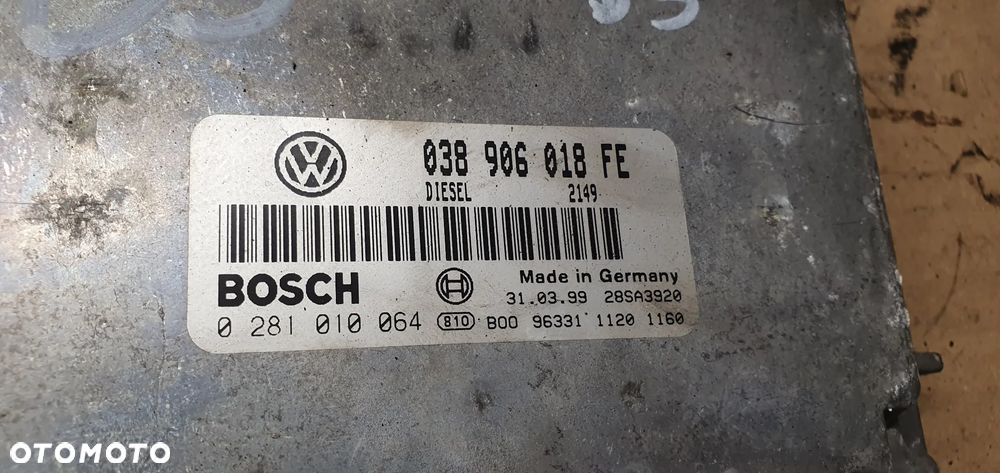 Komputer sterownik silnika VW Passat B5 1.9 TDI 038906018FE - 5