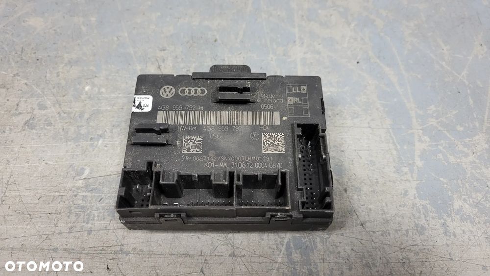 Moduł Sterownik Drzwi Prawy Przód Audi A7 4G8 4G8959792F