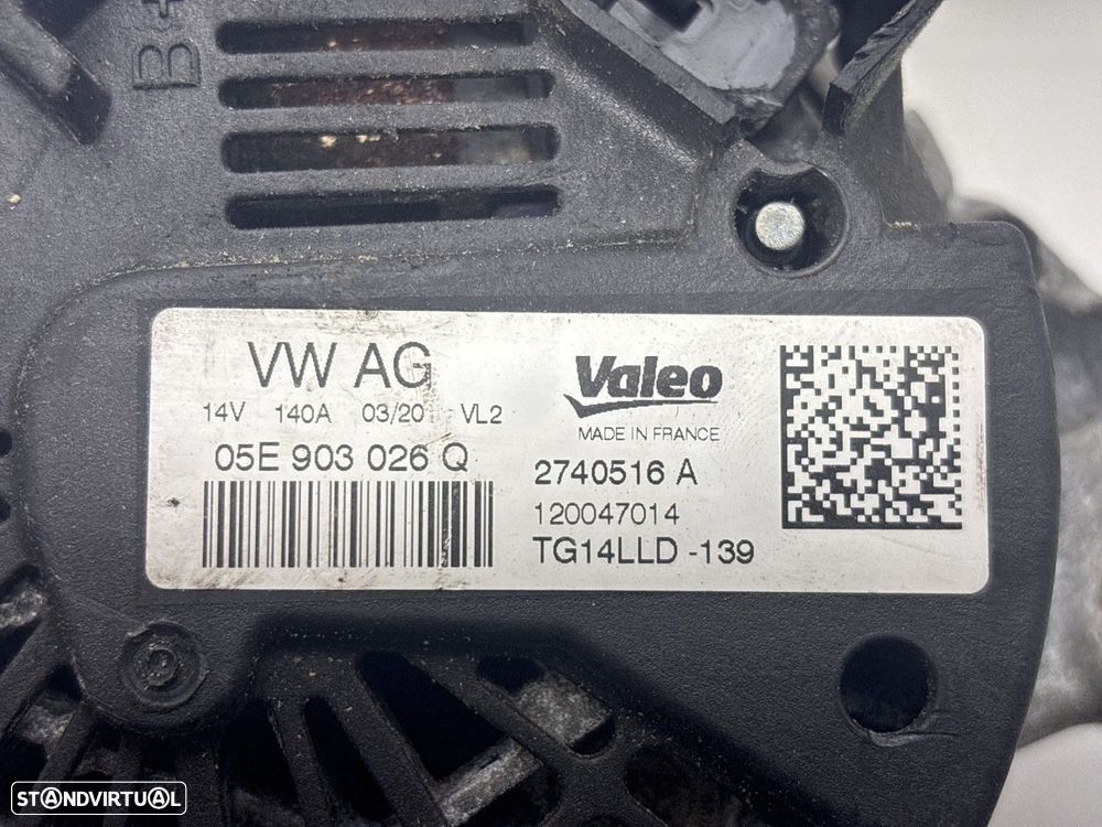 Alternador SKODA RAPID (NH3) 1.0 TSI REF. 05E903026Q MOTOR DKR - 5