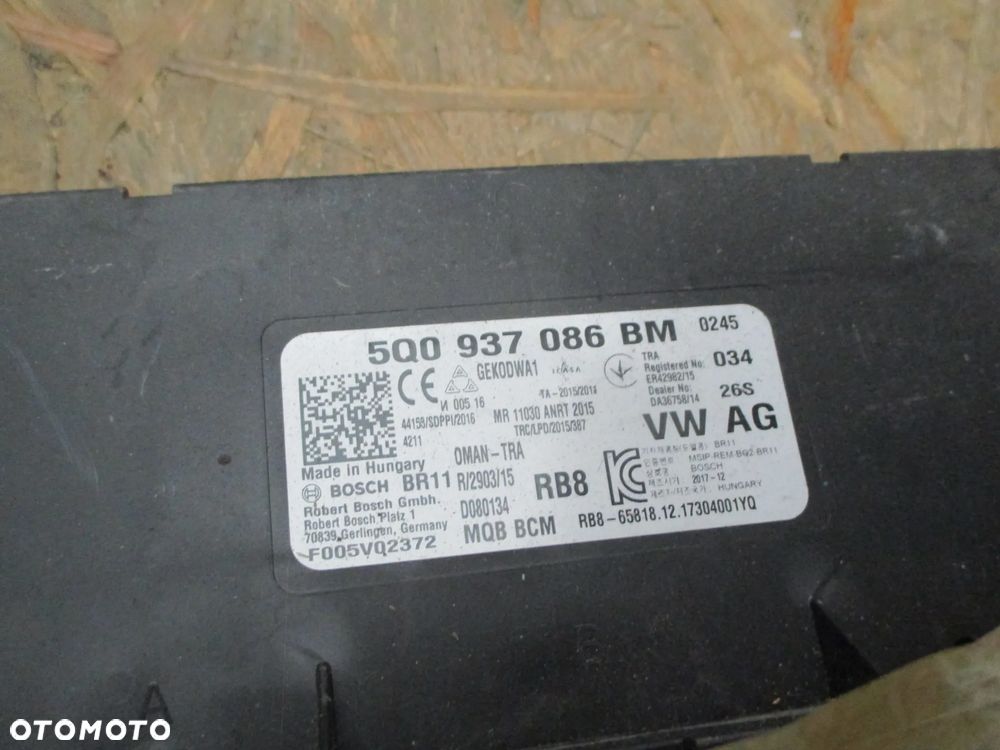 SKODA OCTAVIA III 2014- 2.0 TDI KOMPUTER STEROWNIK ZESTAW IMMO 04L907309R 0281031066 5Q0937086BM - 3