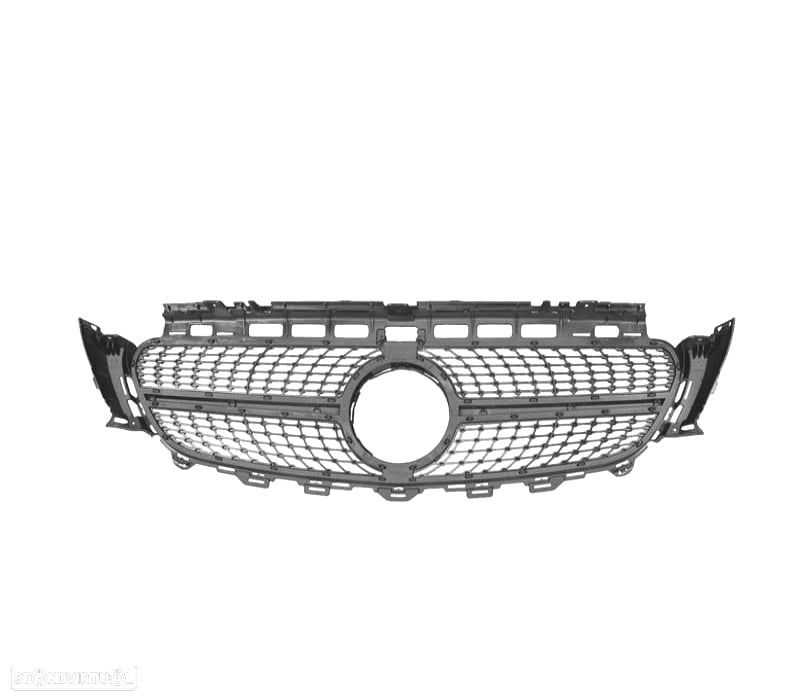 GRELHA FRONTAL MERCEDES CLASE E W213 17-20 LOOK AMG DIAMOND PRETO - 2