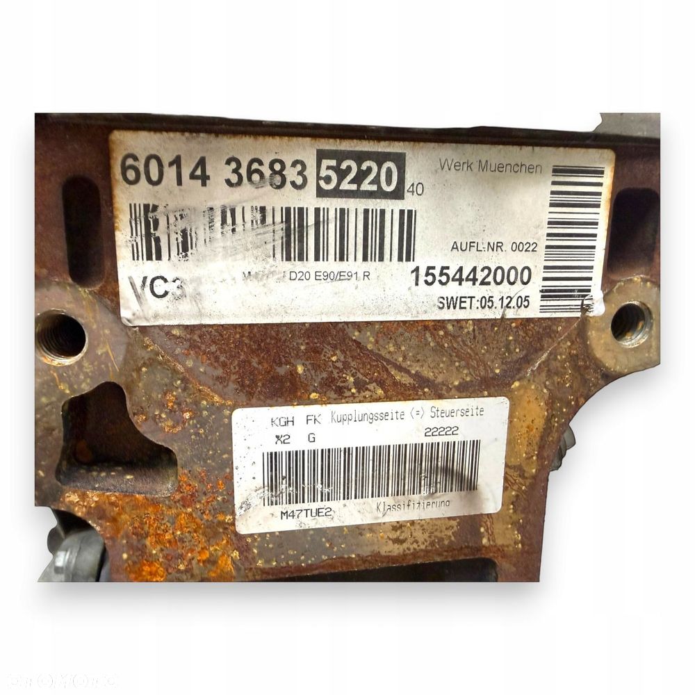 SILNIK M47D20 BMW E90 E91 2.0 D DIESEL 204D4 diesel kompletny 159 443km - 3