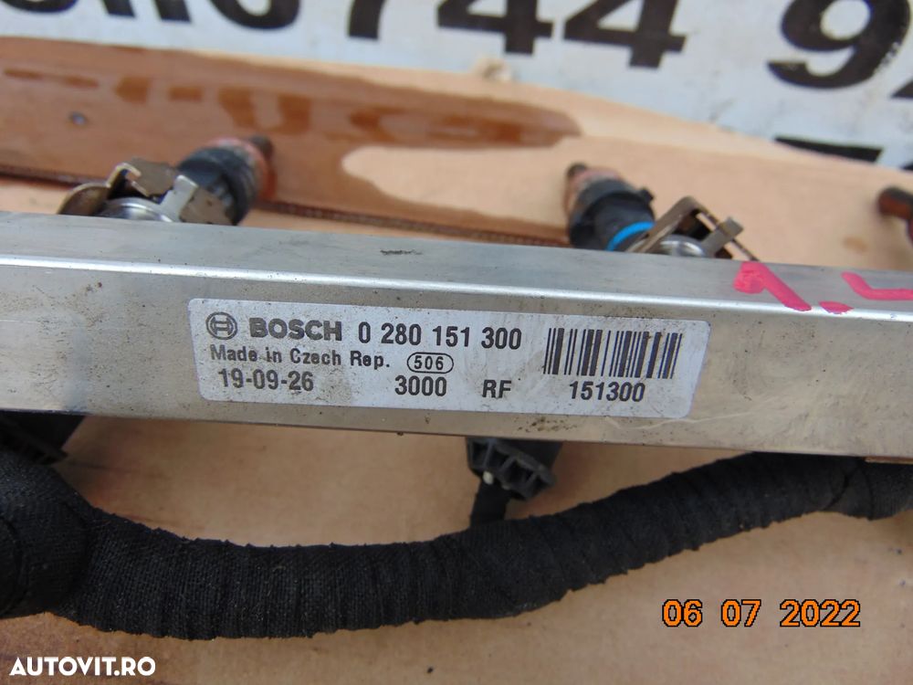Rampa injectoare Fiat 1.4 benzina 500 abarth alfa romeo giulietta tipo 1.4 benzina doblo punto pand - 2