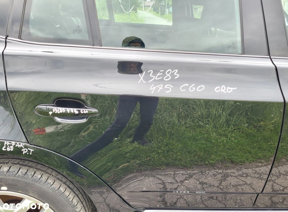 DRZWI PRAWY TYŁ TYLNE BMW X3 E83 475 BLACK SAPPHIRE ORG LAKIER C60 - 1