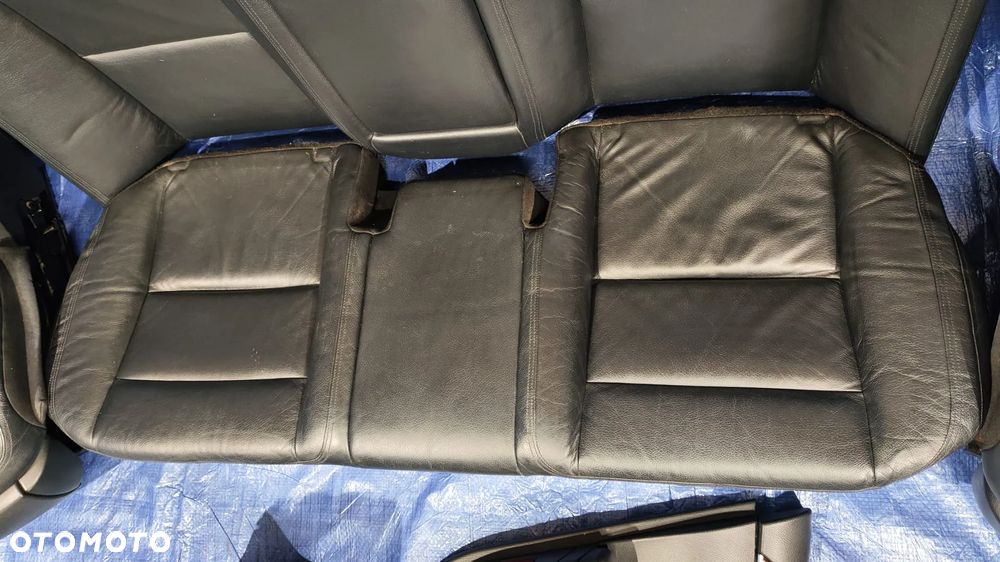 FOTELE KANAPA TUNEL ŚRODKOWY PODŁOKIETNIK BOCZKI DRZWI LED DEKORY TAPICERKA WNĘTRZE SKÓRA CZARNA GRZANA PAMIĘĆ FULL MASAŻE MERCEDES W221 LIFT KRÓTKI - 4