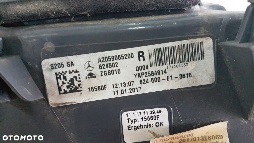 MERCEDES C KLASA W205 LED KOMBI PRAWA TYLNA LAMPA ORYGINAŁ A2059065200 - 5