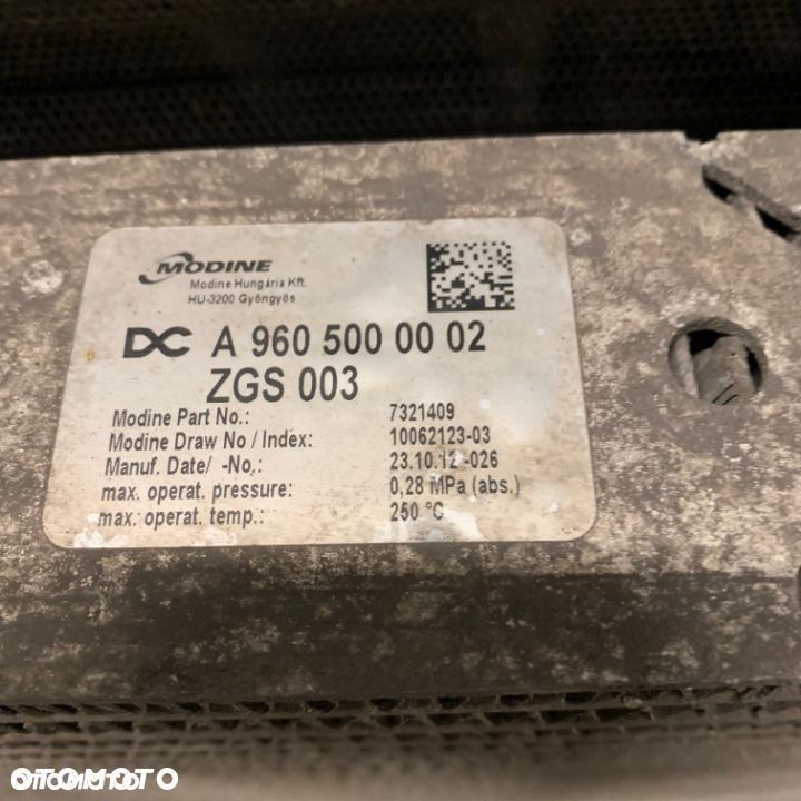 INTERCOOLER MERCEDES-BENZ ACTROS MP4 960 500 00 02 - 2
