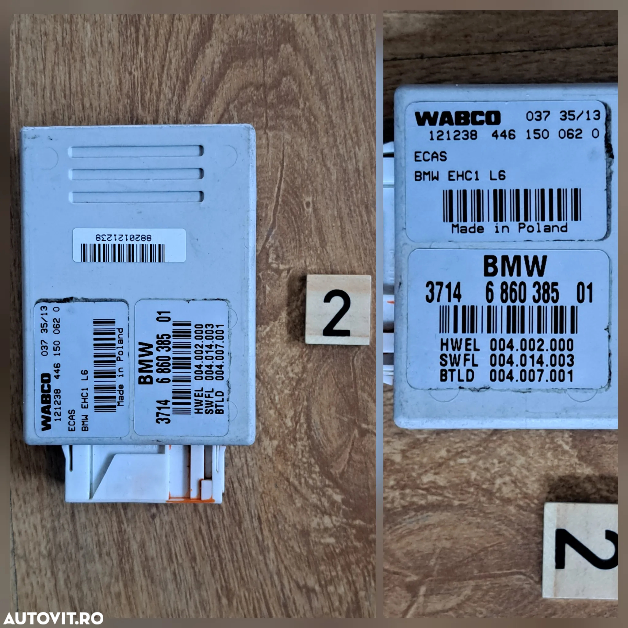 Modul calculator ECU suspensie perne spate bmw seria 5 7 x5 x6 E F - 3