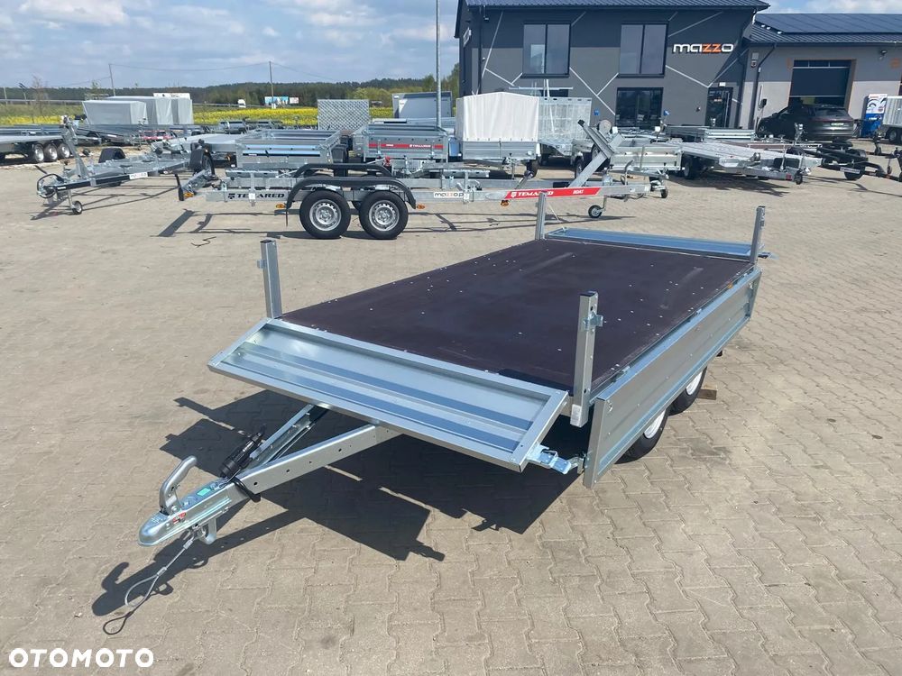 Brenderup Dostawa przyczepa platforma 2-osiowa 250x142x35cm DMC750kg koła pod spodem - 6