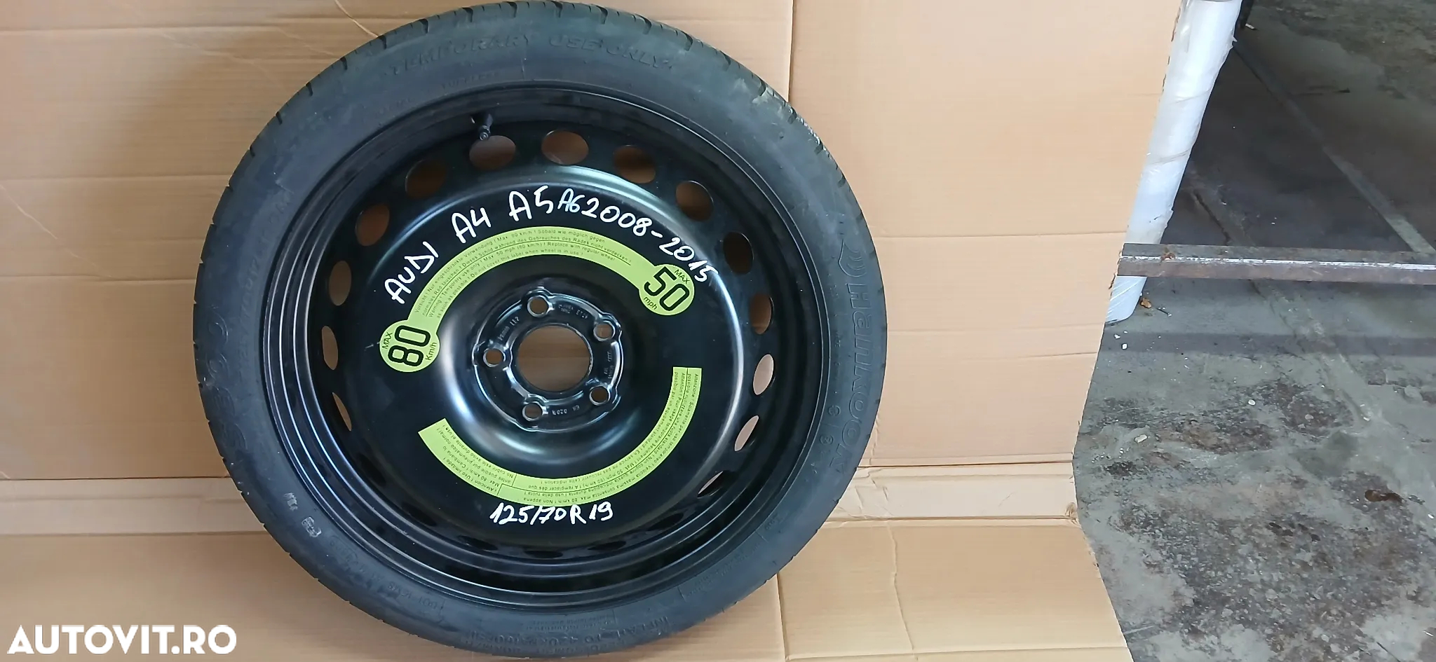 Roata de rezerva slim Audi A4 A5 A6 19" 2008-2015 - 2
