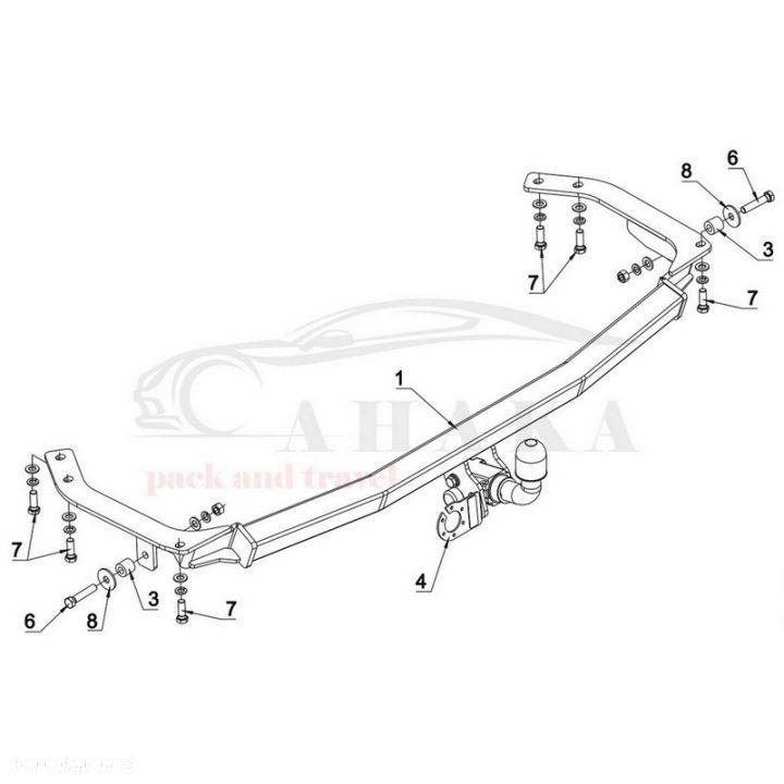 Hak Holowniczy Automat Do Toyota Avensis Verso 2001-2006 - 3