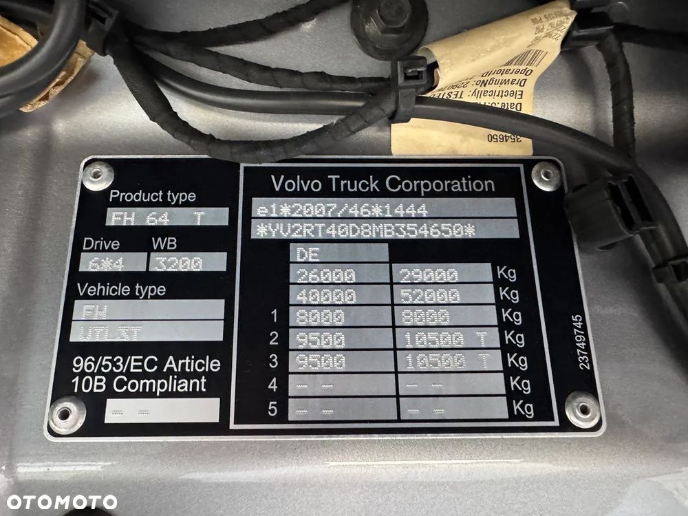 Volvo FH 500 /6X4 /BEZ I-SAVE/PODNOSZONA OŚ/REGULOWANE SIODŁO/CAŁE NA PODUCHACH/ RETARDER / Z NIEMIEC - 38